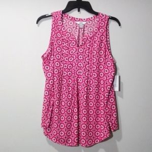 Croft & Barrow women's split neck sleeveless top